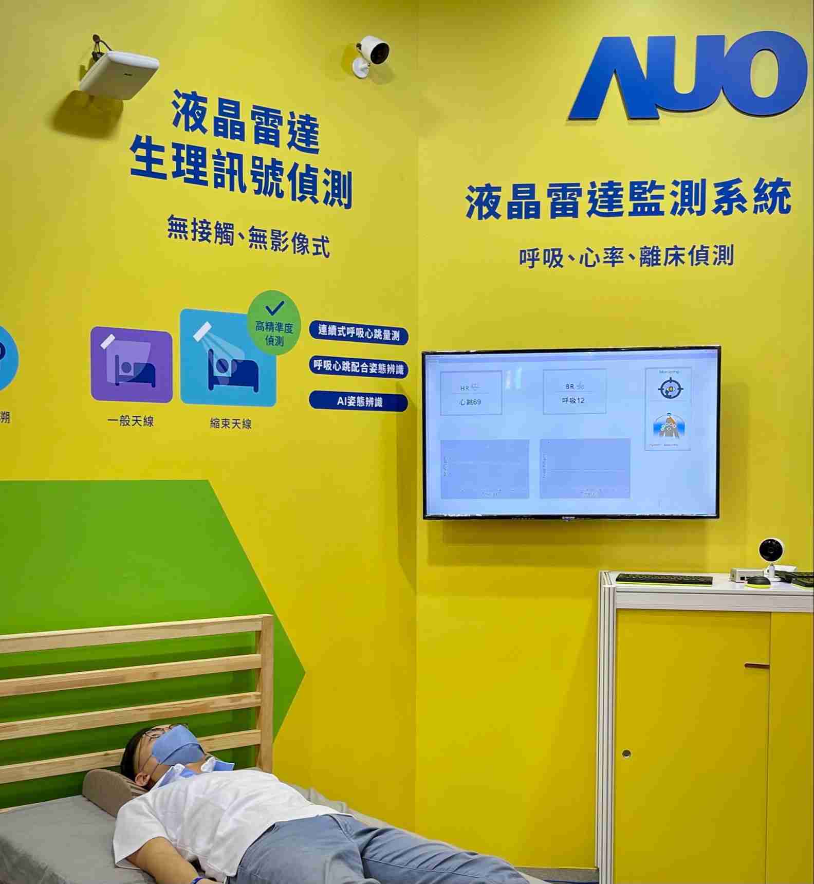 28国际颐康「无接触生理监测雷达」，，免除传统线路与贴片束缚，，，，精准侦测呼吸、、心跳等重要生理讯号