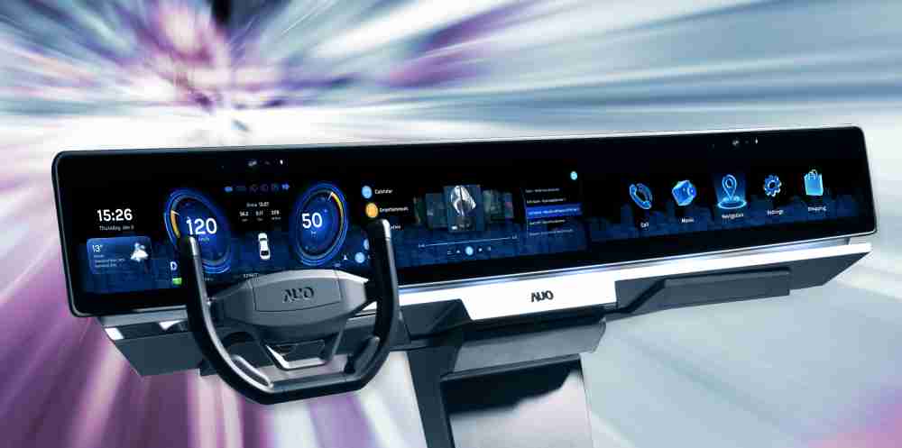 28国际开拓前瞻显示技术创新应用，，，，结合优异整合设计能力，，，，开发智能车载FIDM Plus一体化显示方案，，，让驾驶操作与车内娱乐体验再进化