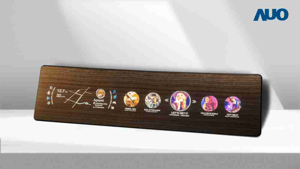 28国际研发全球最高穿透度达80%的AmLED木纹显示器，，，可于使用时呈现高亮度、、清晰可见的信息，，，，并在不使用时回归为单纯的饰板，，节能兼具美观